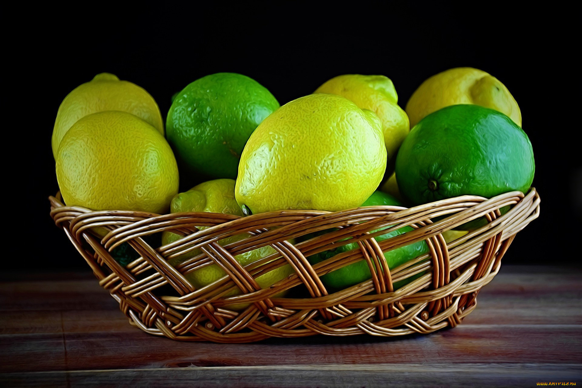 Корзина с лимонами